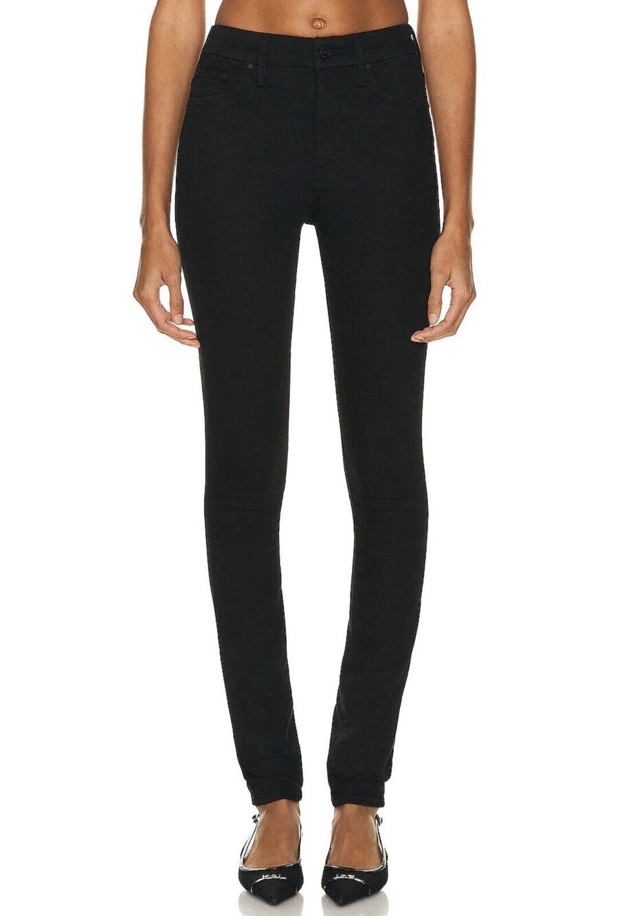Mother High Waisted Looker Jeans Skimp Lasting Impression (Black) 24 MSRP $218.0
